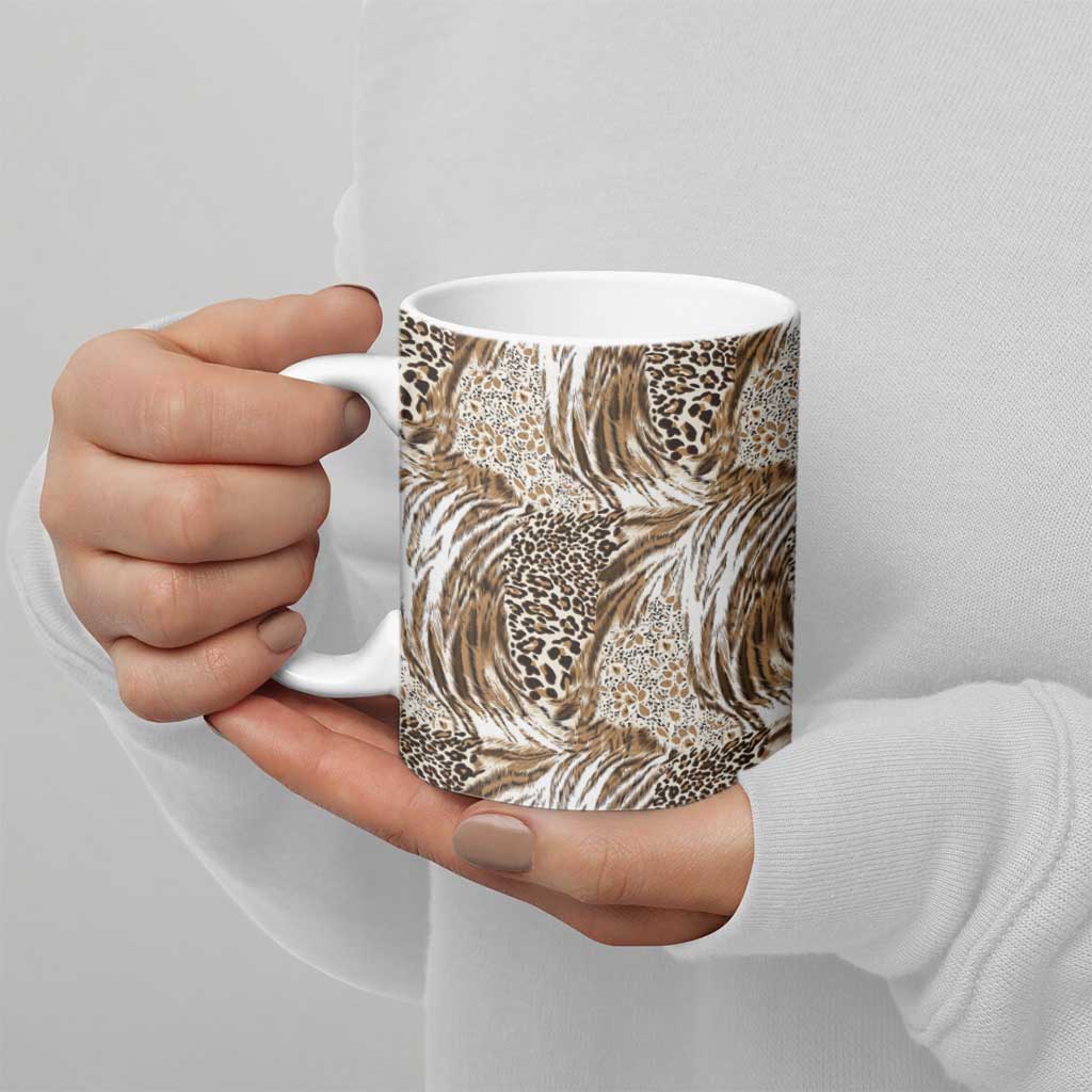 Wild Animal Skins Ceramic Mug Leopard Pattern - Wonder Print Shop