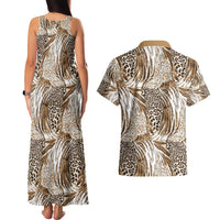 Wild Animal Skins Couples Matching Tank Maxi Dress and Hawaiian Shirt Leopard Pattern - Wonder Print Shop
