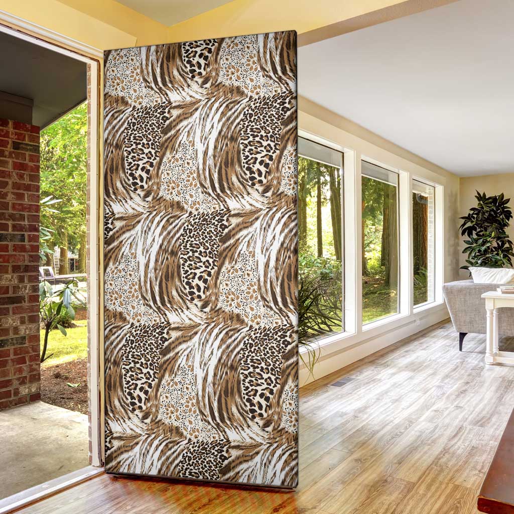 Wild Animal Skins Door Cover Leopard Pattern - Wonder Print Shop