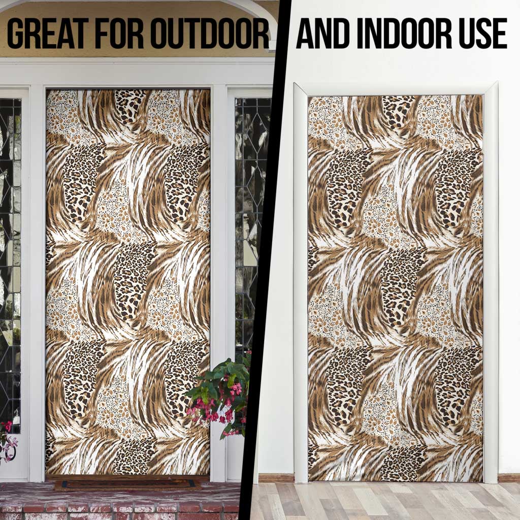 Wild Animal Skins Door Cover Leopard Pattern - Wonder Print Shop