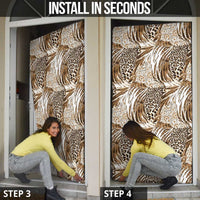 Wild Animal Skins Door Cover Leopard Pattern - Wonder Print Shop