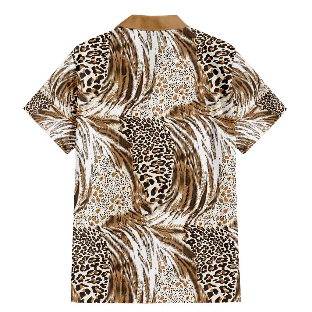 Wild Animal Skins Family Matching Mermaid Dress and Hawaiian Shirt Leopard Pattern - Wonder Print Shop