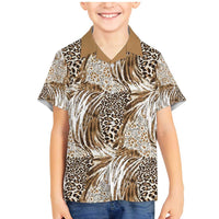 Wild Animal Skins Family Matching Mermaid Dress and Hawaiian Shirt Leopard Pattern - Wonder Print Shop