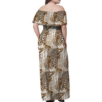 Wild Animal Skins Family Matching Off Shoulder Maxi Dress and Hawaiian Shirt Leopard Pattern - Wonder Print Shop