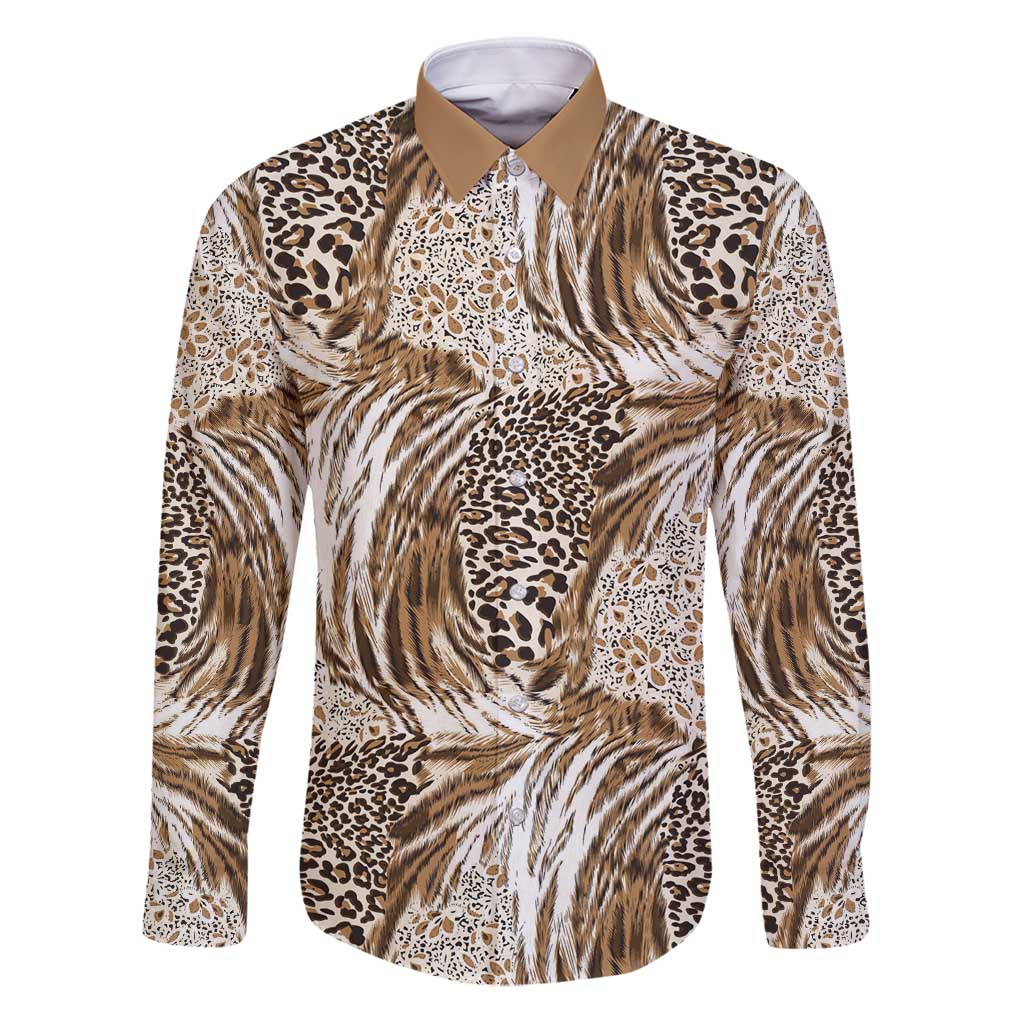Wild Animal Skins Family Matching Puletasi and Hawaiian Shirt Leopard Pattern - Wonder Print Shop