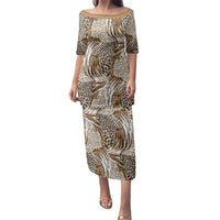 Wild Animal Skins Family Matching Puletasi and Hawaiian Shirt Leopard Pattern - Wonder Print Shop