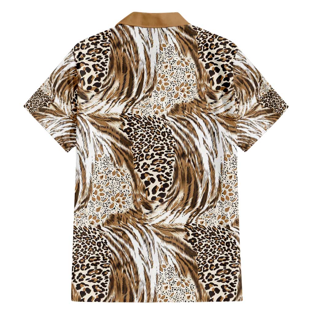 Wild Animal Skins Family Matching Short Sleeve Bodycon Dress and Hawaiian Shirt Leopard Pattern - Wonder Print Shop