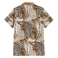 Wild Animal Skins Family Matching Short Sleeve Bodycon Dress and Hawaiian Shirt Leopard Pattern - Wonder Print Shop
