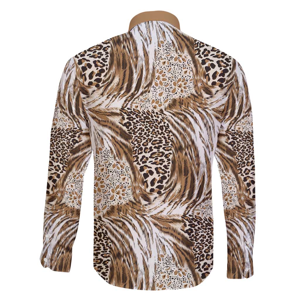 Wild Animal Skins Family Matching Short Sleeve Bodycon Dress and Hawaiian Shirt Leopard Pattern - Wonder Print Shop