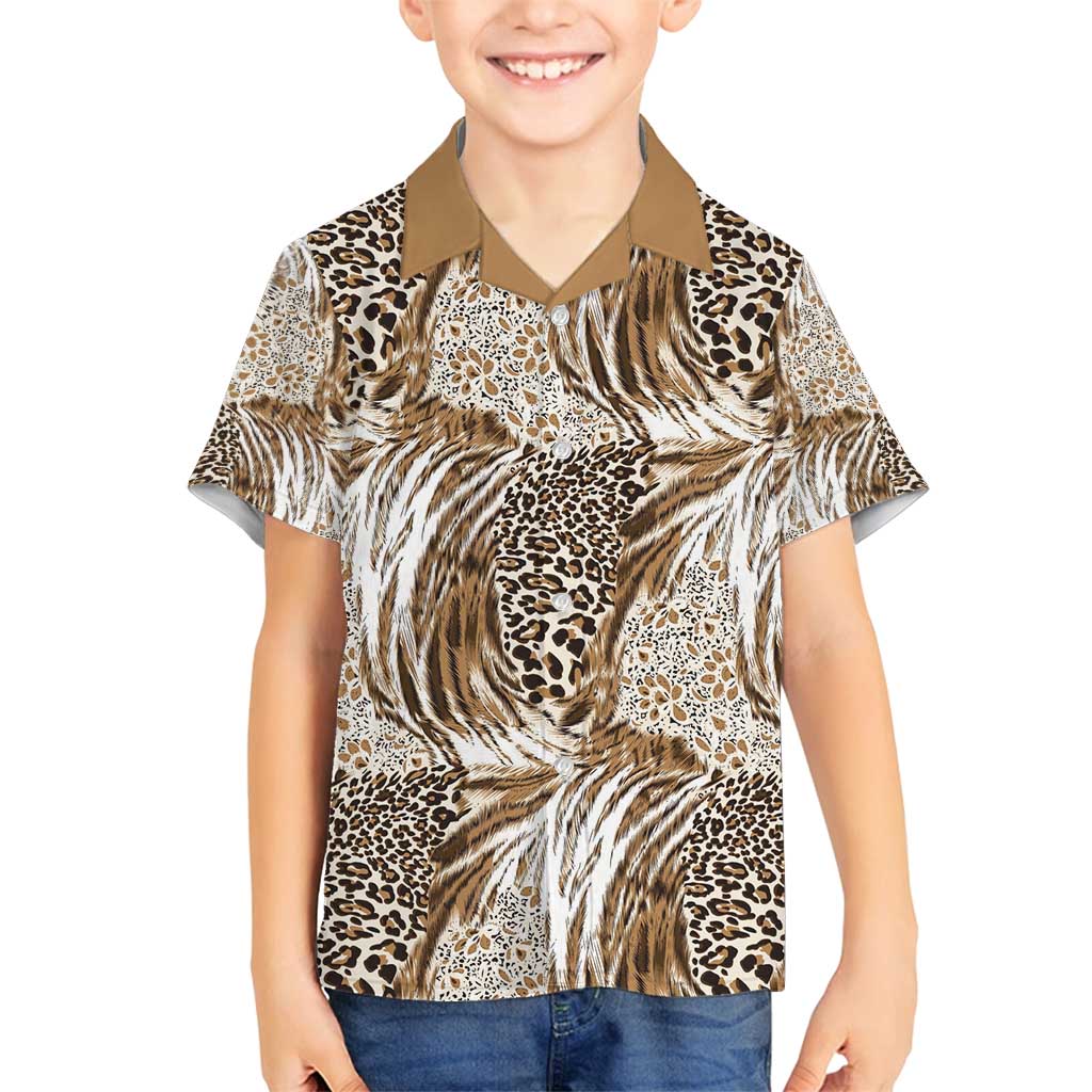 Wild Animal Skins Family Matching Tank Maxi Dress and Hawaiian Shirt Leopard Pattern - Wonder Print Shop