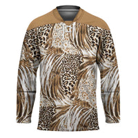 Wild Animal Skins Hockey Jersey Leopard Pattern - Wonder Print Shop