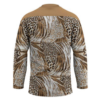 Wild Animal Skins Hockey Jersey Leopard Pattern - Wonder Print Shop