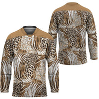 Wild Animal Skins Hockey Jersey Leopard Pattern - Wonder Print Shop
