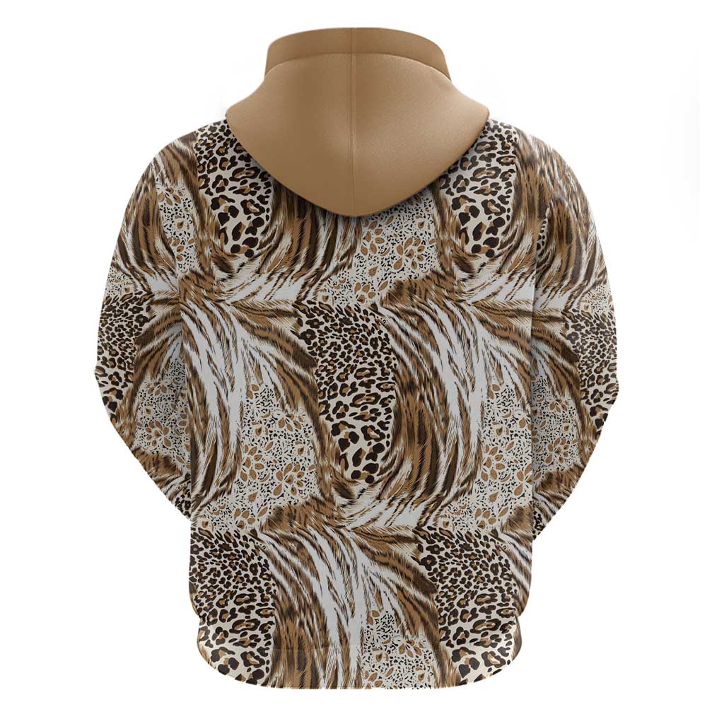 Wild Animal Skins Hoodie Leopard Pattern - Wonder Print Shop