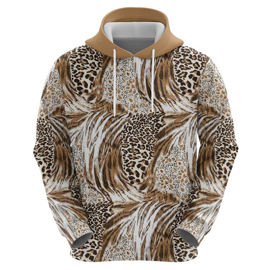 Wild Animal Skins Hoodie Leopard Pattern - Wonder Print Shop