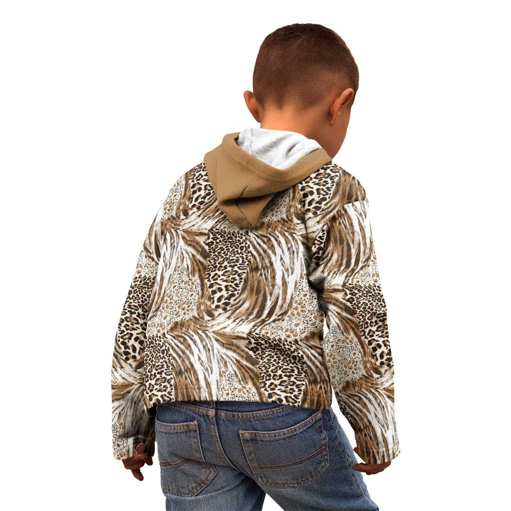 Wild Animal Skins Kid Hoodie Leopard Pattern - Wonder Print Shop