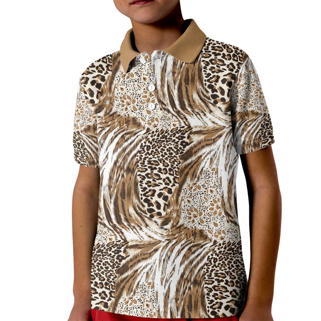 Wild Animal Skins Kid Polo Shirt Leopard Pattern - Wonder Print Shop