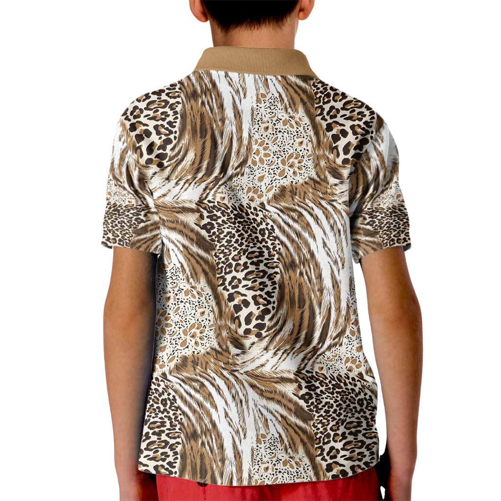 Wild Animal Skins Kid Polo Shirt Leopard Pattern - Wonder Print Shop