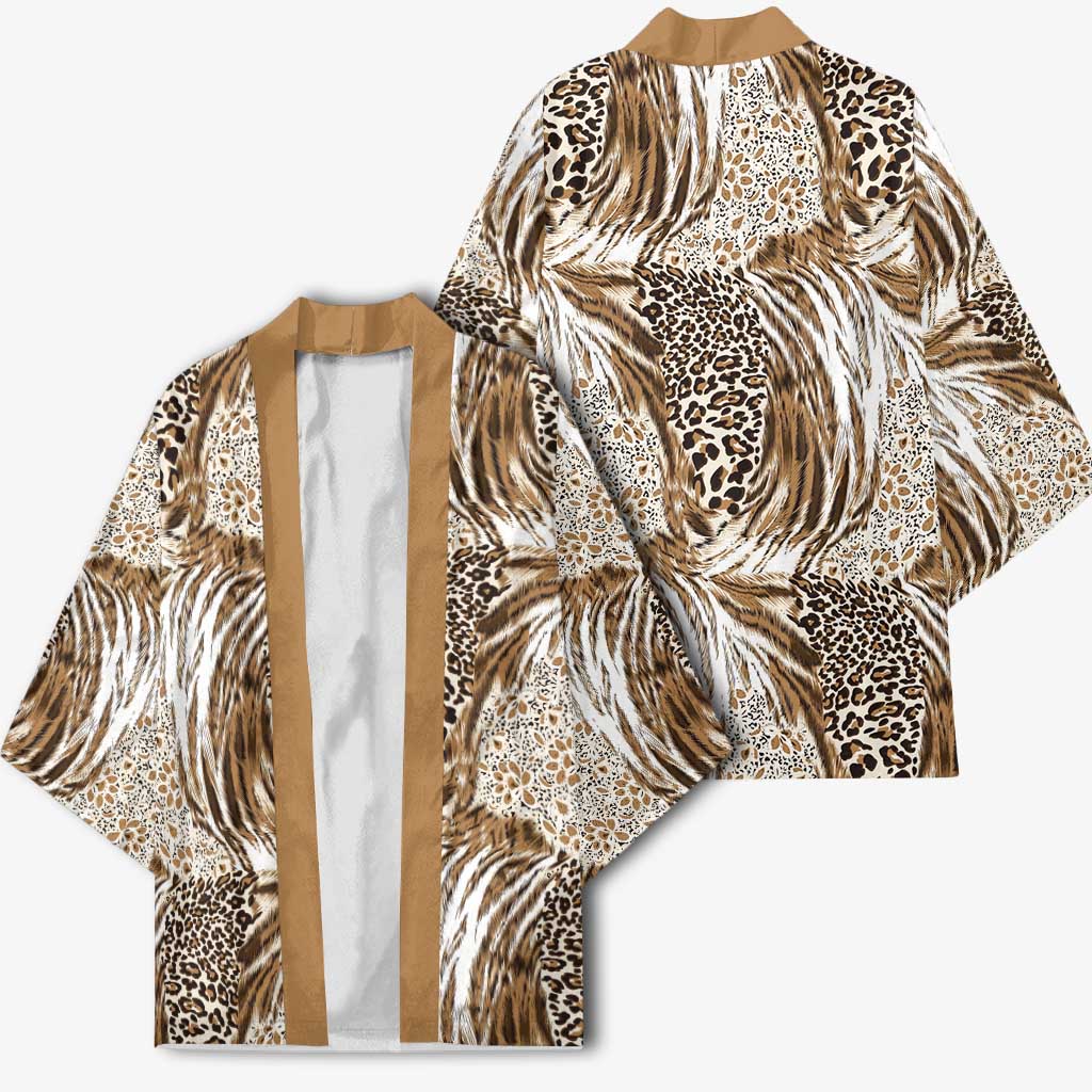 Wild Animal Skins Kimono Leopard Pattern - Wonder Print Shop