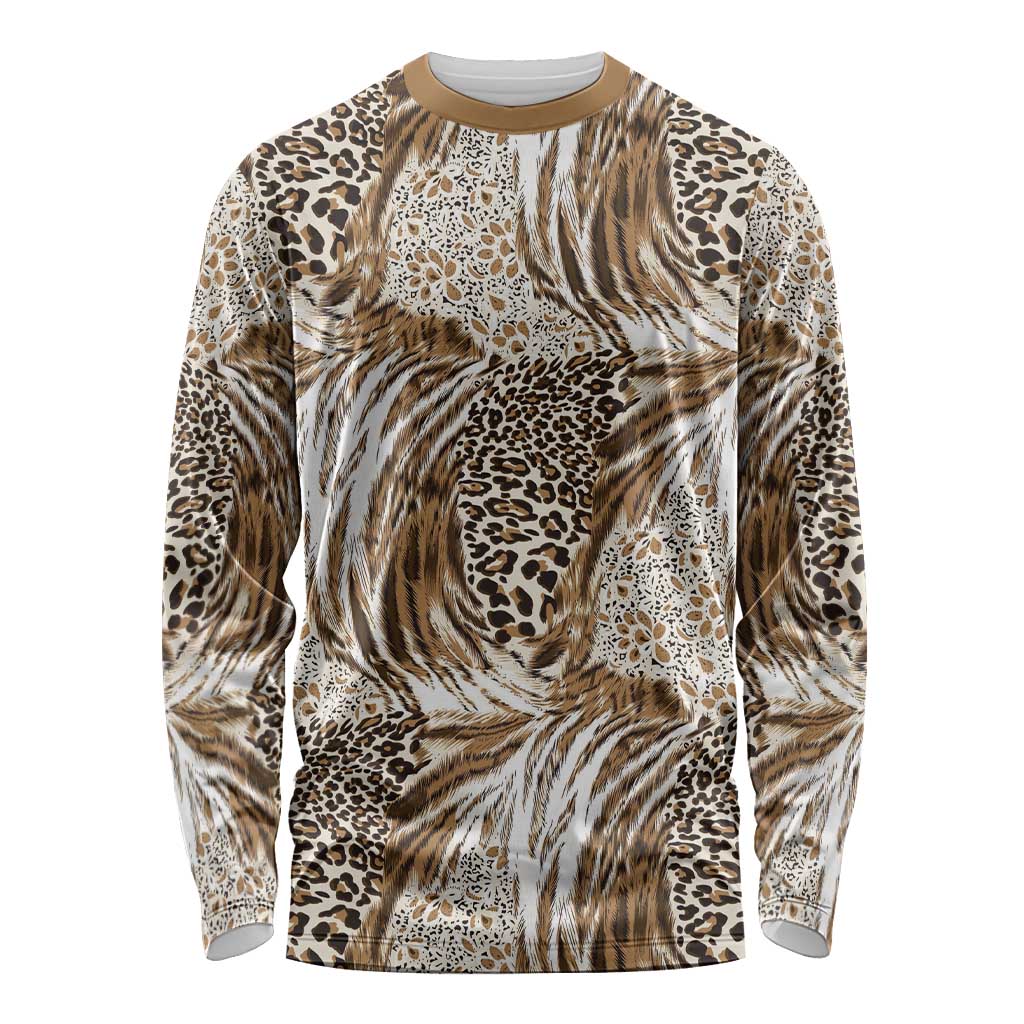 Wild Animal Skins Long Sleeve Shirt Leopard Pattern - Wonder Print Shop