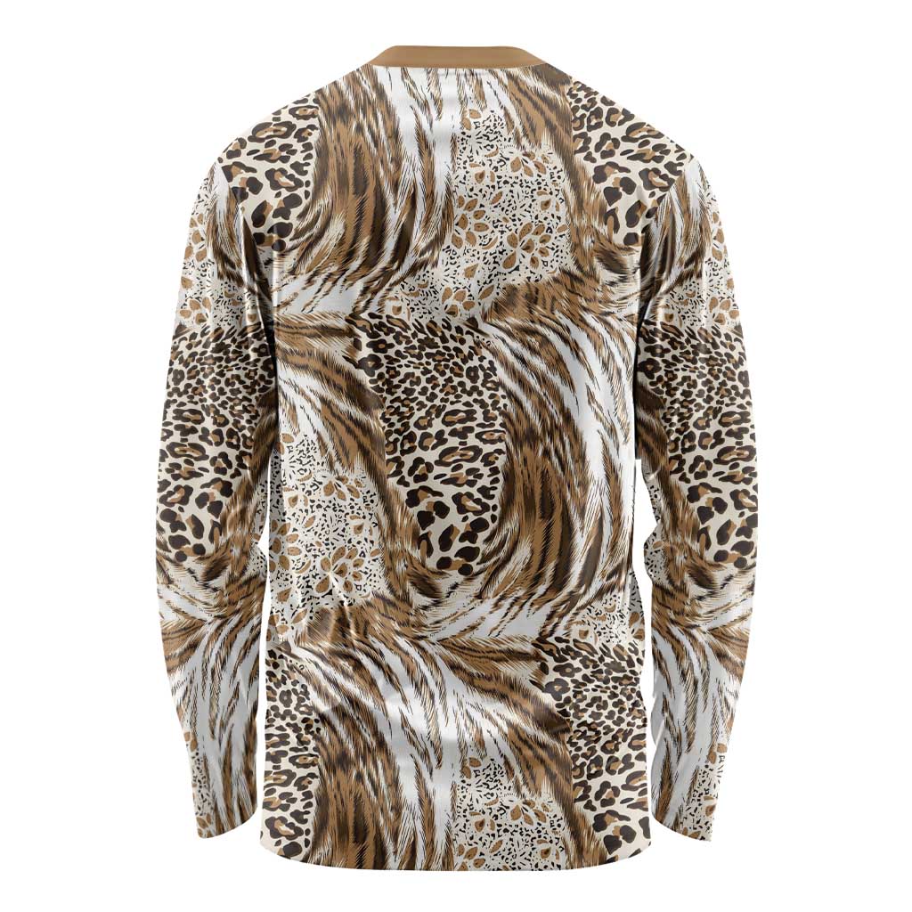 Wild Animal Skins Long Sleeve Shirt Leopard Pattern - Wonder Print Shop