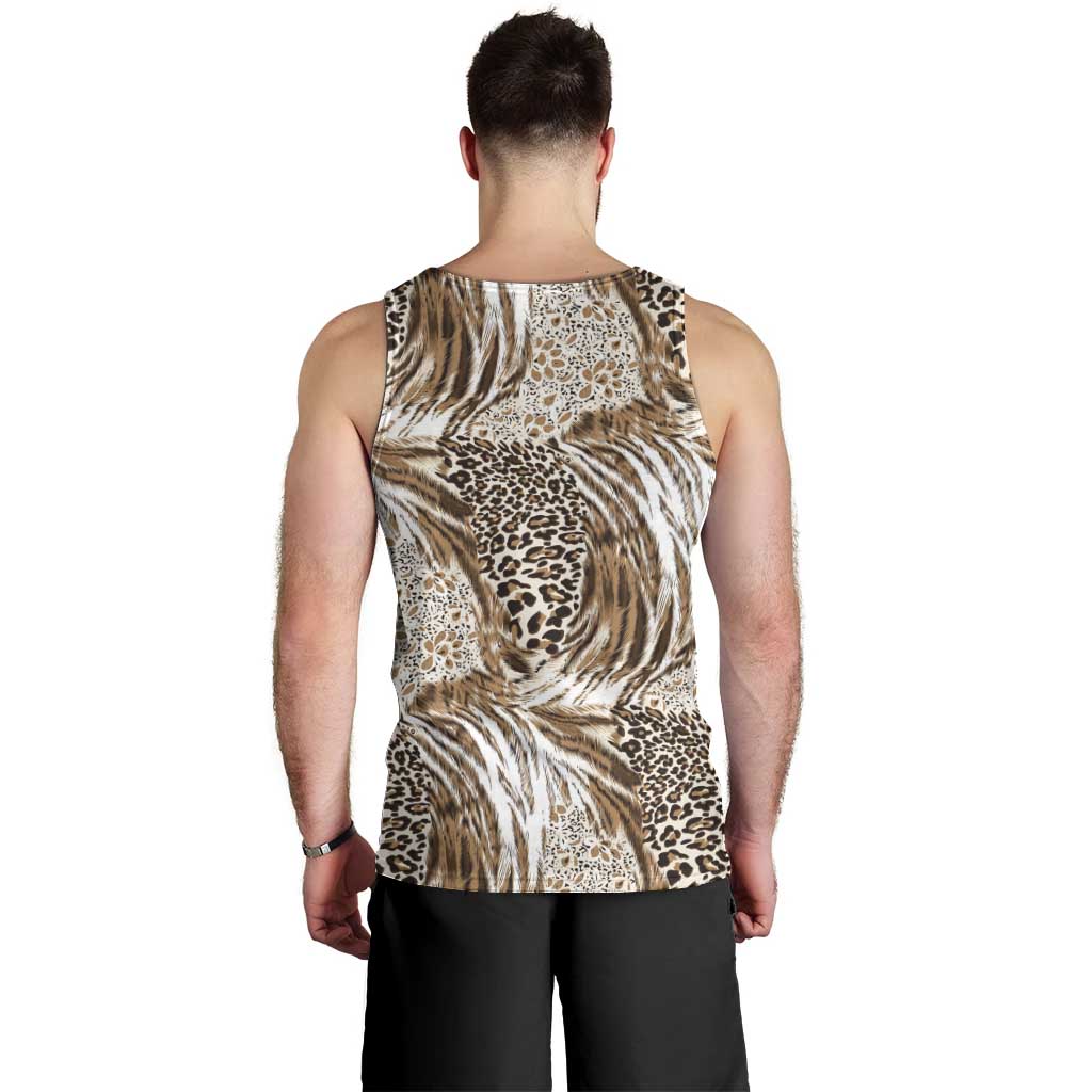 Wild Animal Skins Men Tank Top Leopard Pattern - Wonder Print Shop