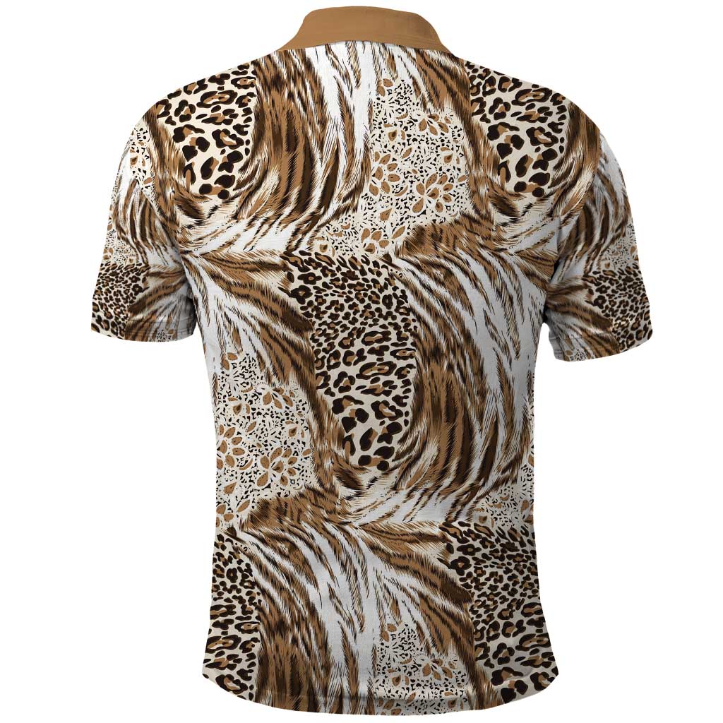 Wild Animal Skins Polo Shirt Leopard Pattern - Wonder Print Shop