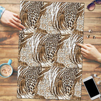 Wild Animal Skins Puzzle Leopard Pattern - Wonder Print Shop