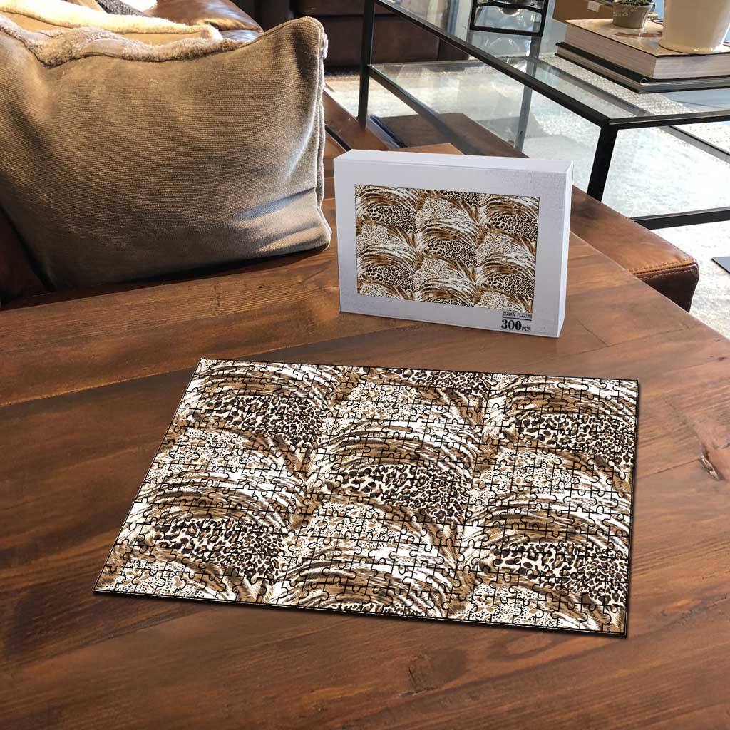 Wild Animal Skins Puzzle Leopard Pattern - Wonder Print Shop