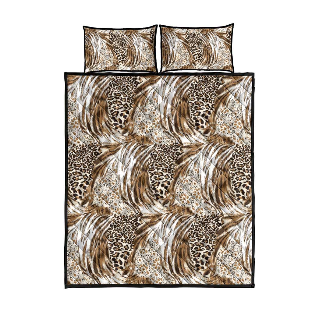 Wild Animal Skins Quilt Bed Set Leopard Pattern - Wonder Print Shop