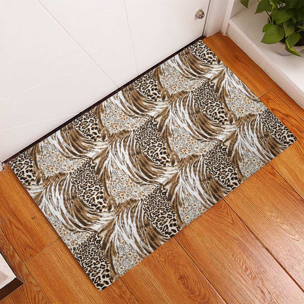 Wild Animal Skins Rubber Doormat Leopard Pattern - Wonder Print Shop
