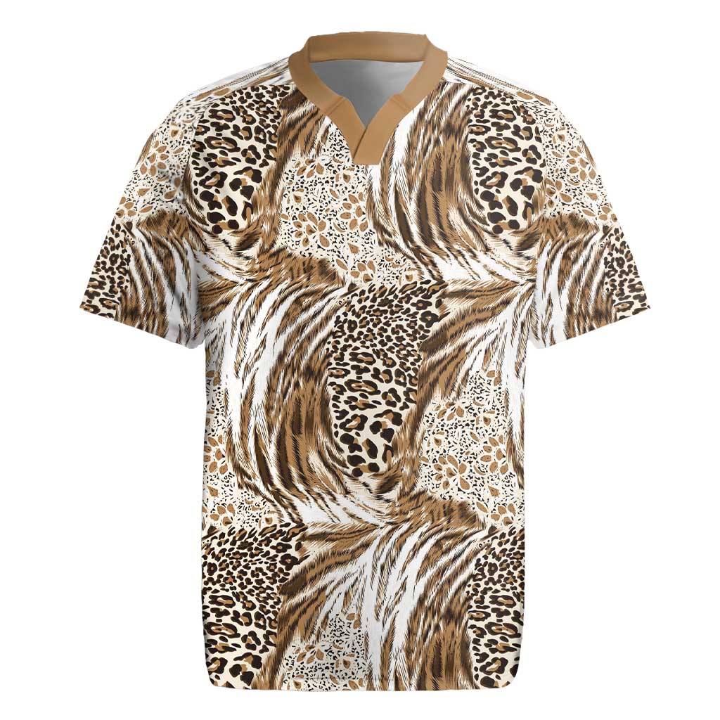 Wild Animal Skins Rugby Jersey Leopard Pattern - Wonder Print Shop