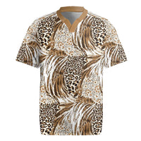 Wild Animal Skins Rugby Jersey Leopard Pattern - Wonder Print Shop