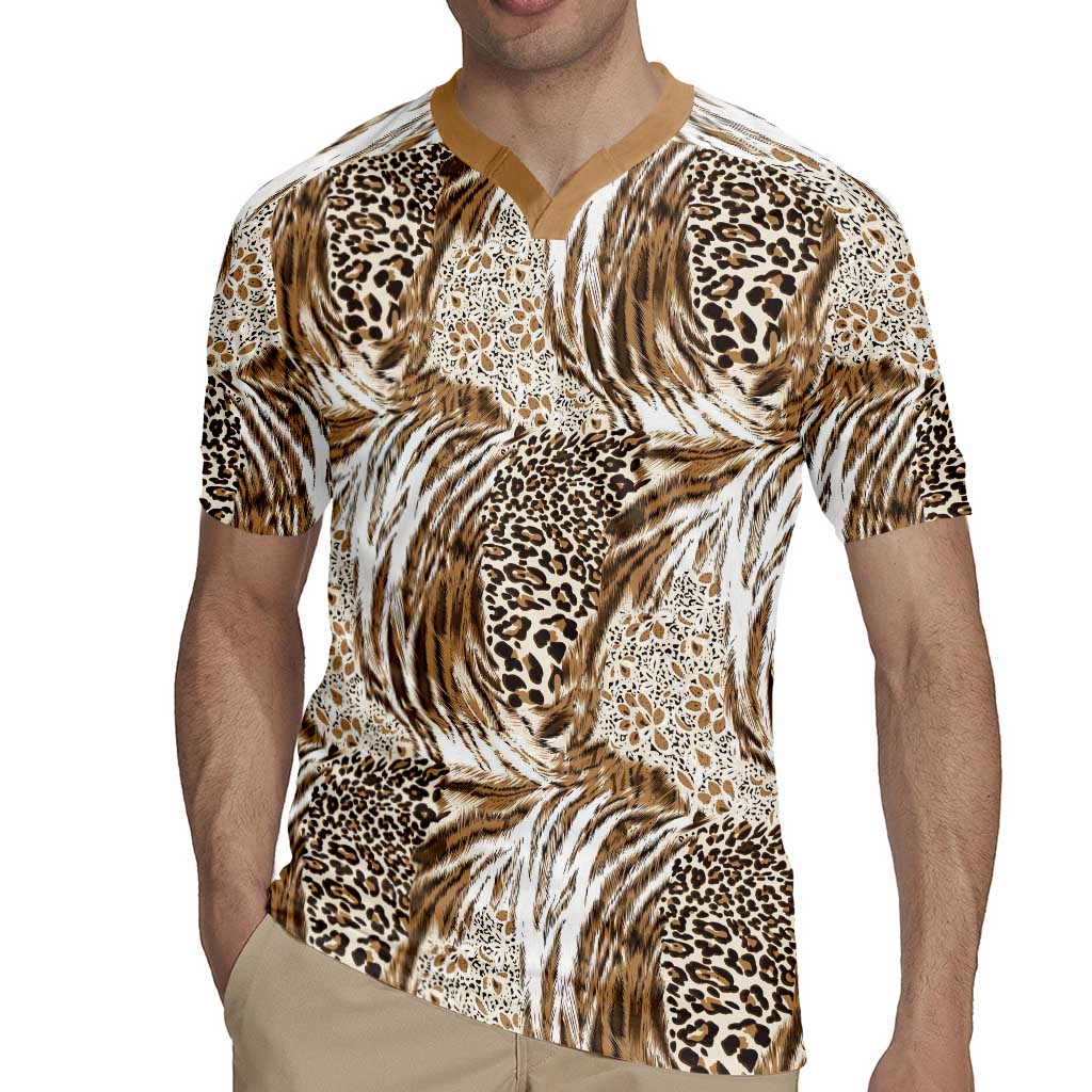 Wild Animal Skins Rugby Jersey Leopard Pattern - Wonder Print Shop