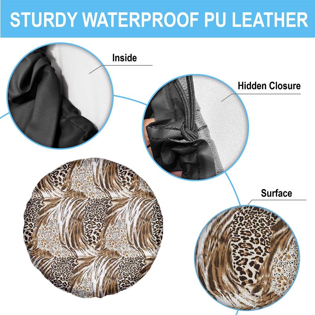 Wild Animal Skins Spare Tire Cover Leopard Pattern - Wonder Print Shop