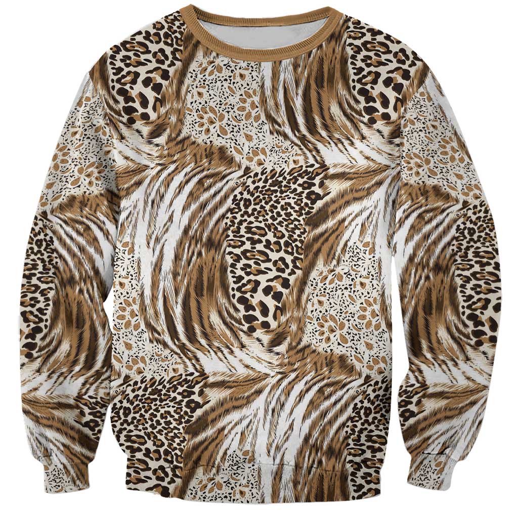 Wild Animal Skins Sweatshirt Leopard Pattern - Wonder Print Shop