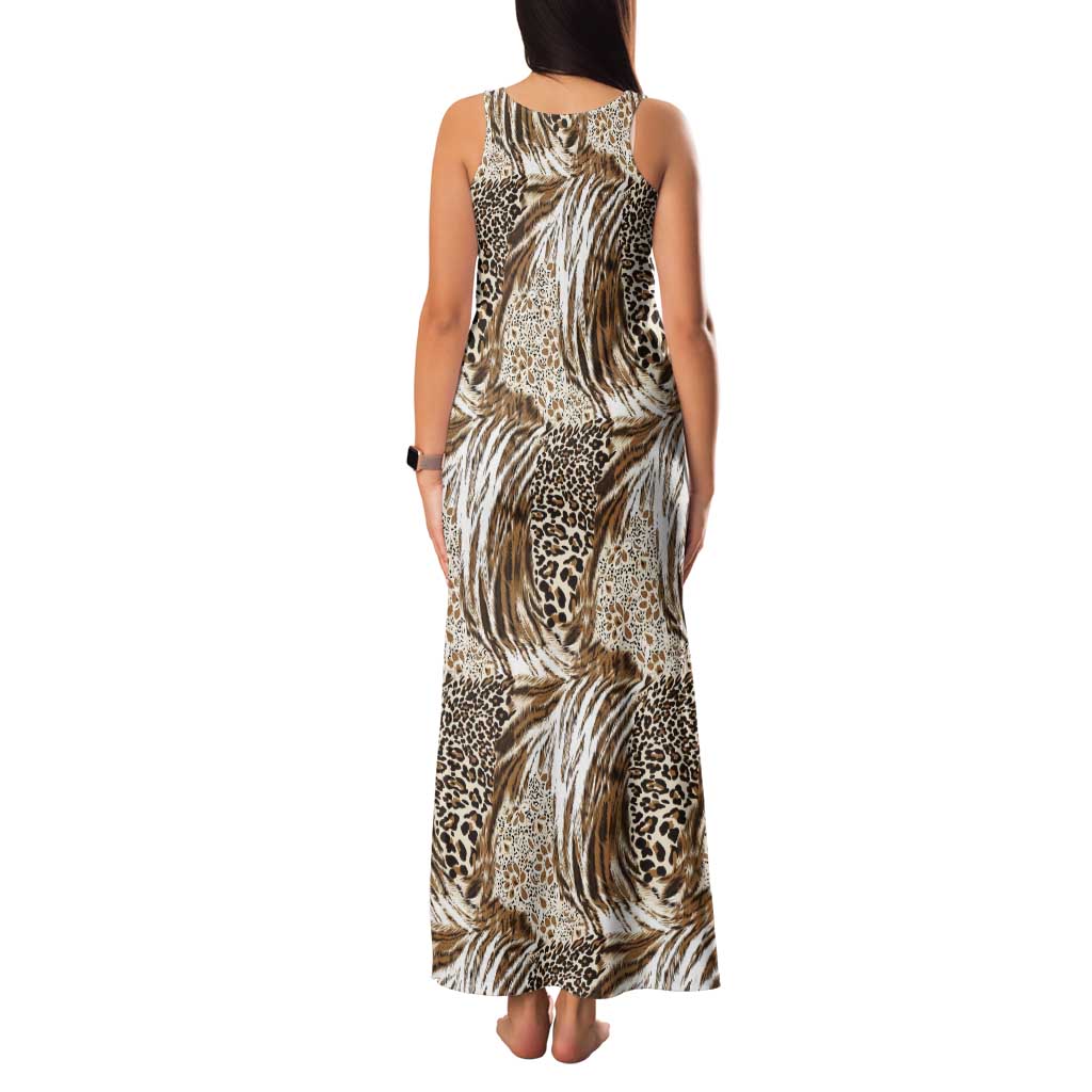 Wild Animal Skins Tank Maxi Dress Leopard Pattern - Wonder Print Shop