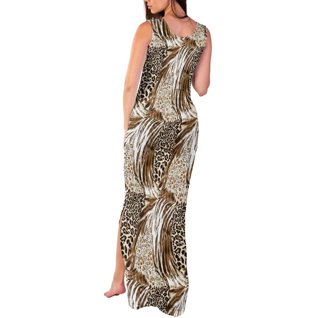 Wild Animal Skins Tank Maxi Dress Leopard Pattern - Wonder Print Shop