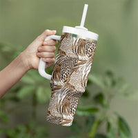 Wild Animal Skins Tumbler With Handle Leopard Pattern - Wonder Print Shop