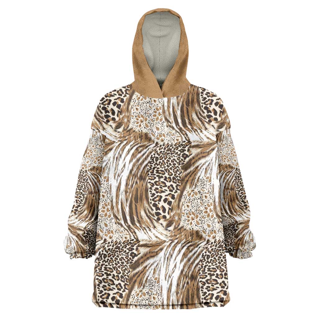 Wild Animal Skins Wearable Blanket Hoodie Leopard Pattern - Wonder Print Shop