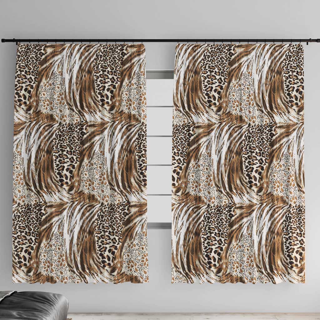 Wild Animal Skins Window Curtain Leopard Pattern - Wonder Print Shop