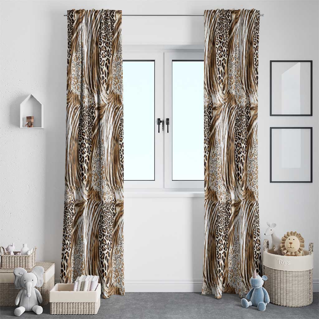 Wild Animal Skins Window Curtain Leopard Pattern - Wonder Print Shop