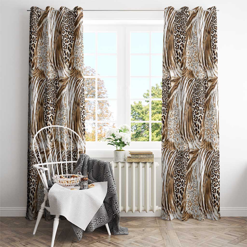 Wild Animal Skins Window Curtain Leopard Pattern - Wonder Print Shop