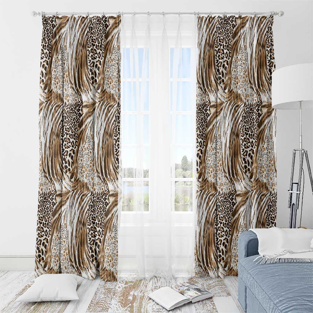 Wild Animal Skins Window Curtain Leopard Pattern - Wonder Print Shop