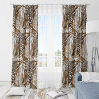Wild Animal Skins Window Curtain Leopard Pattern - Wonder Print Shop