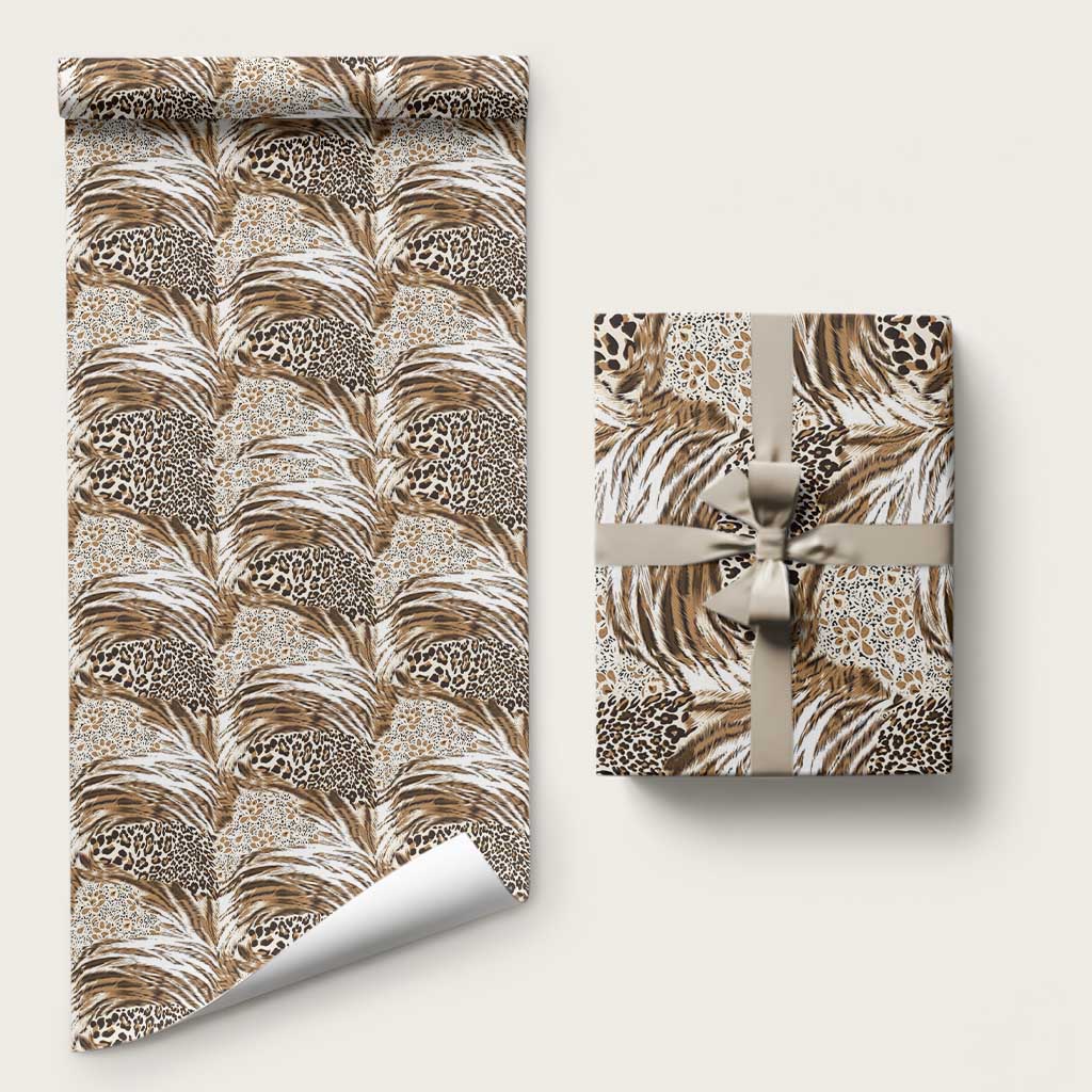 African Wild Animal Skins Wrapping Paper Leopard Pattern - Wonder Print Shop