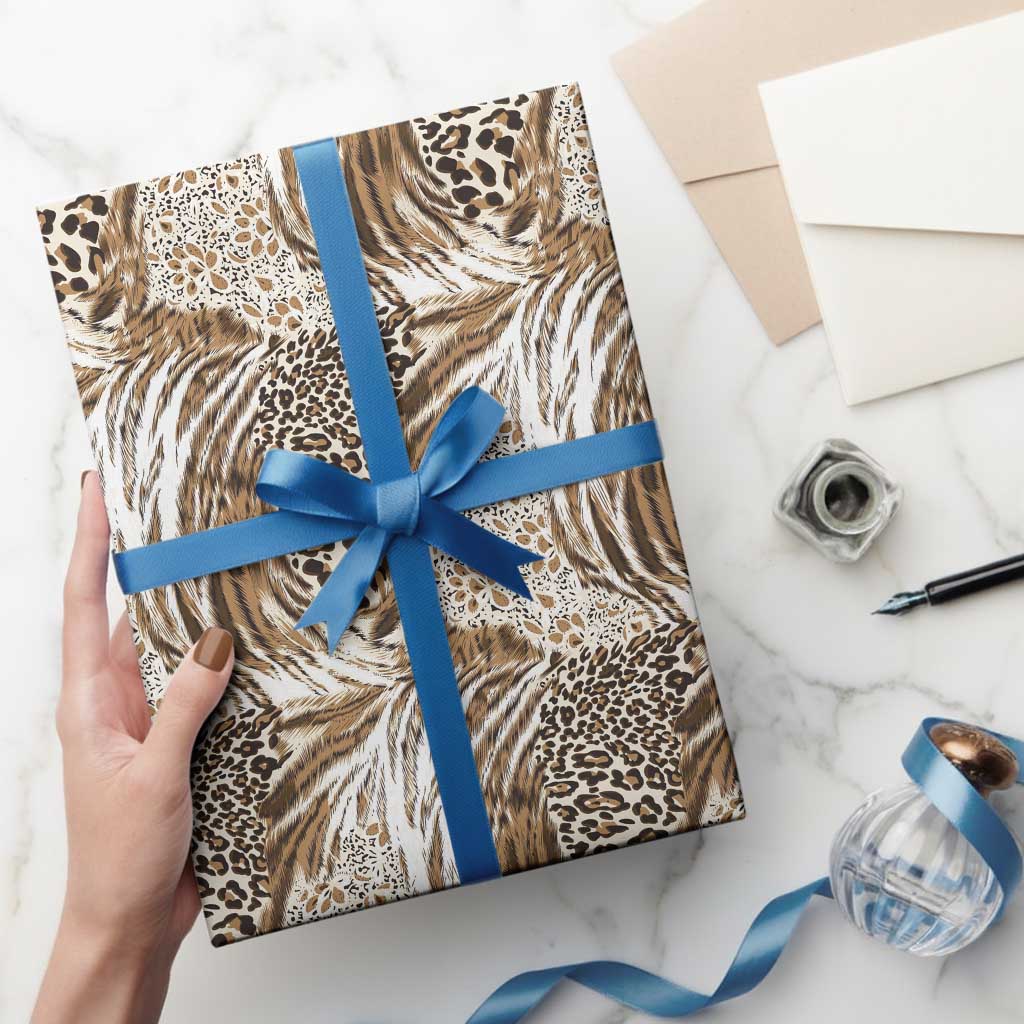African Wild Animal Skins Wrapping Paper Leopard Pattern - Wonder Print Shop