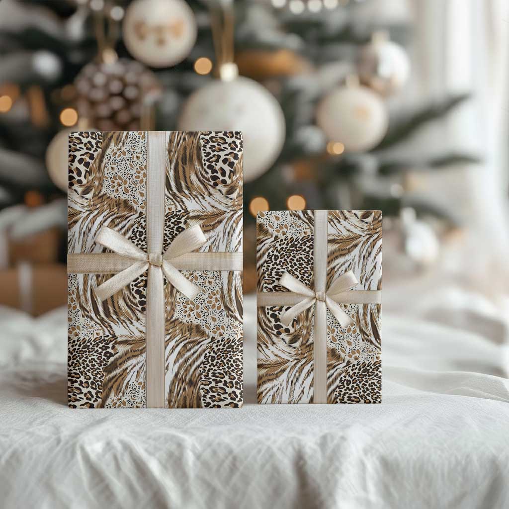 African Wild Animal Skins Wrapping Paper Leopard Pattern - Wonder Print Shop