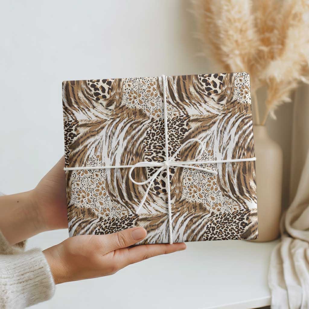 African Wild Animal Skins Wrapping Paper Leopard Pattern - Wonder Print Shop