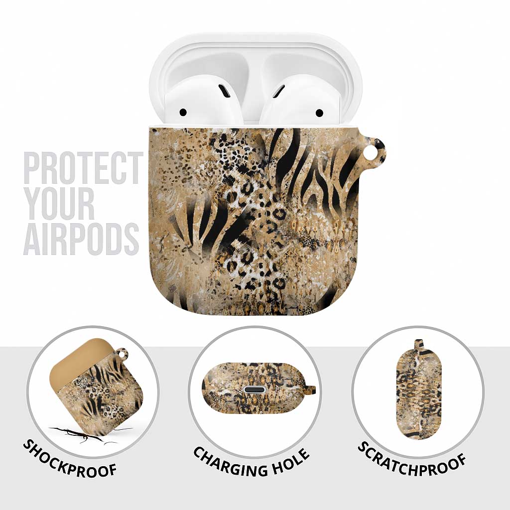Wild Animal Skins AirPods Case Zebra Tiger Leopard Mix Skin - Wonder Print Shop